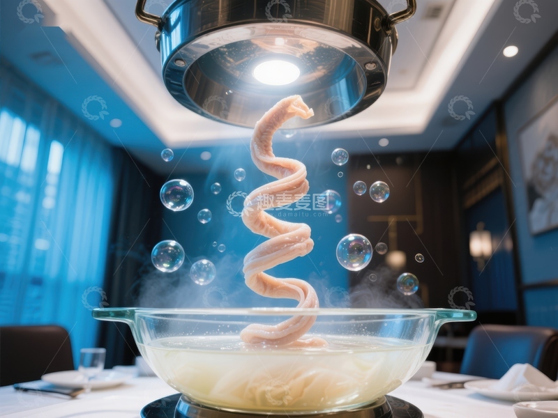 高清大图下载【趣麦麦图】蒸汽腾腾的火锅美食