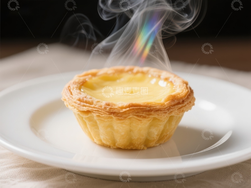 高清大图下载【趣麦麦图】热腾腾的蛋挞散发诱人香气