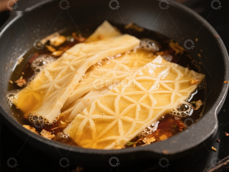高清大图下载【趣麦麦图】锅中煮制的精美面食