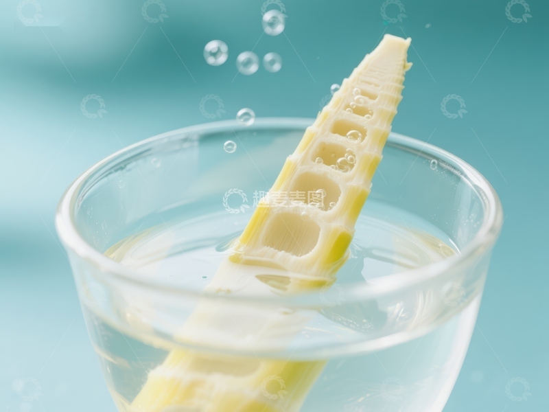 高清大图下载【趣麦麦图】竹笋浸水，气泡环绕