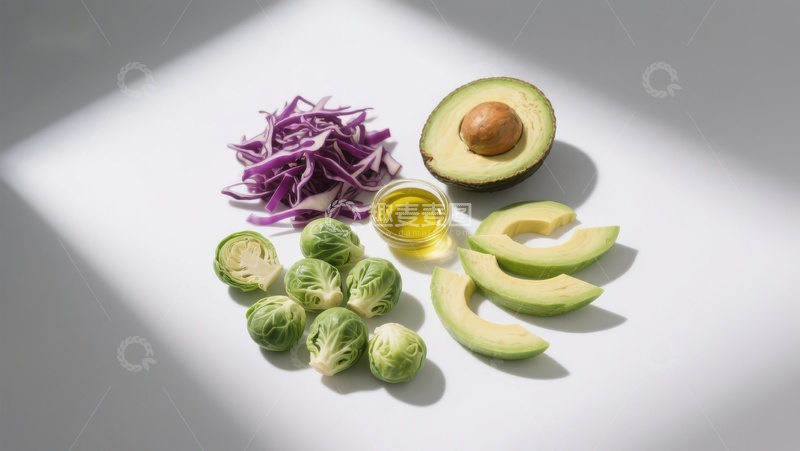 高清大图下载【趣麦麦图】新鲜蔬菜与橄榄油的健康组合