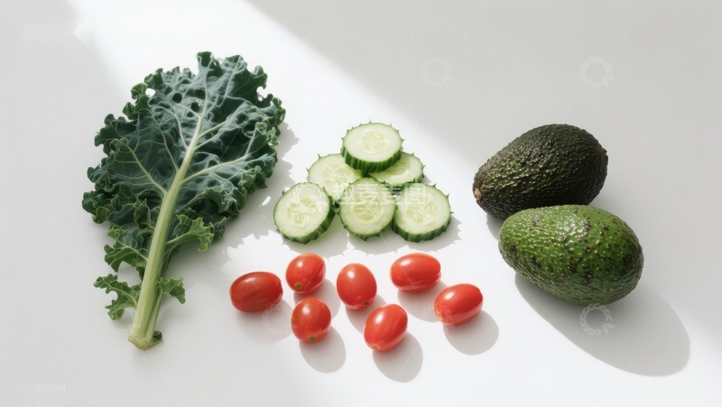 高清大图下载【趣麦麦图】新鲜蔬菜与水果组合展示