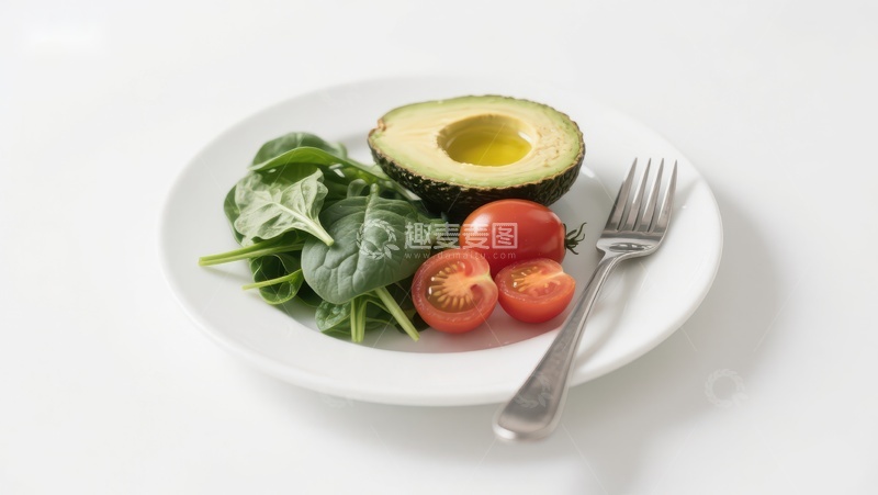 高清大图下载【趣麦麦图】新鲜蔬菜与牛油果的健康搭配