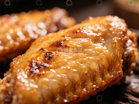 金黄酥脆的烤鸡翅