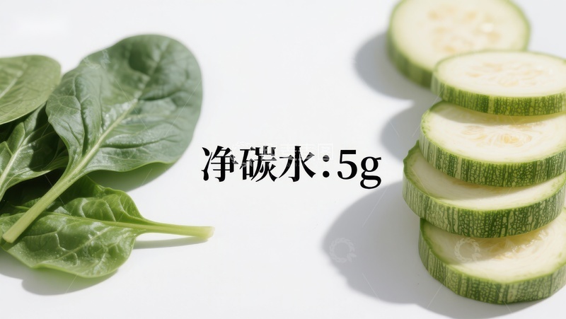 高清大图下载【趣麦麦图】新鲜菠菜与切片黄瓜展示