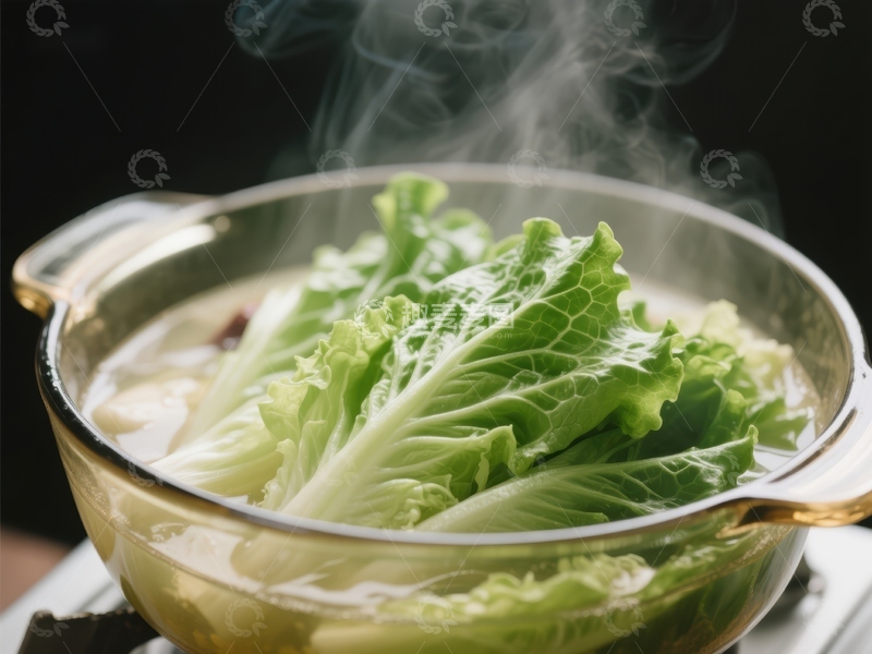 高清大图下载【趣麦麦图】热气腾腾的白菜汤