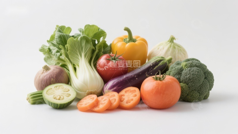 高清大图下载【趣麦麦图】新鲜蔬菜组合展示