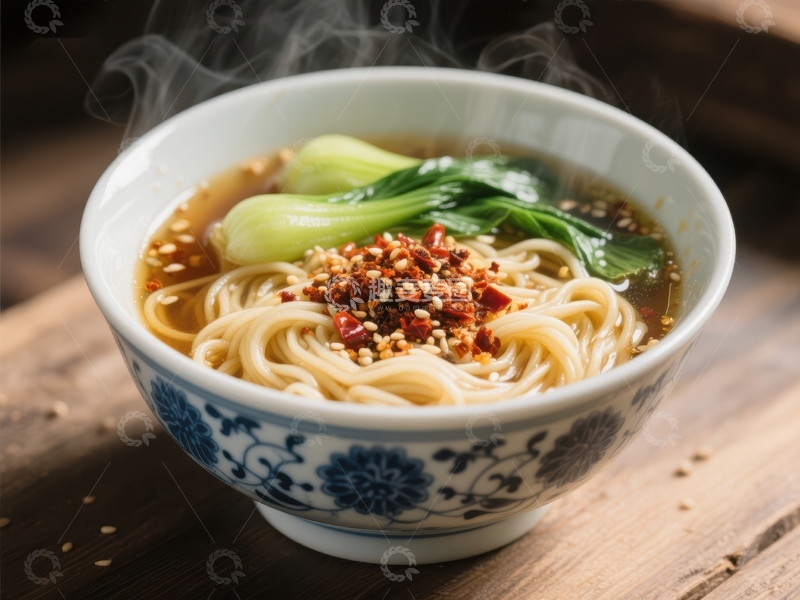 高清大图下载【趣麦麦图】热气腾腾的面条碗