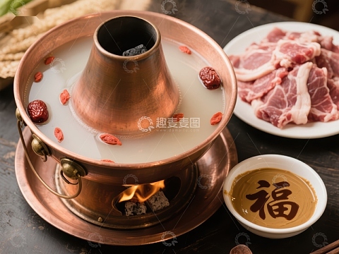 铜锅涮肉，传统美食