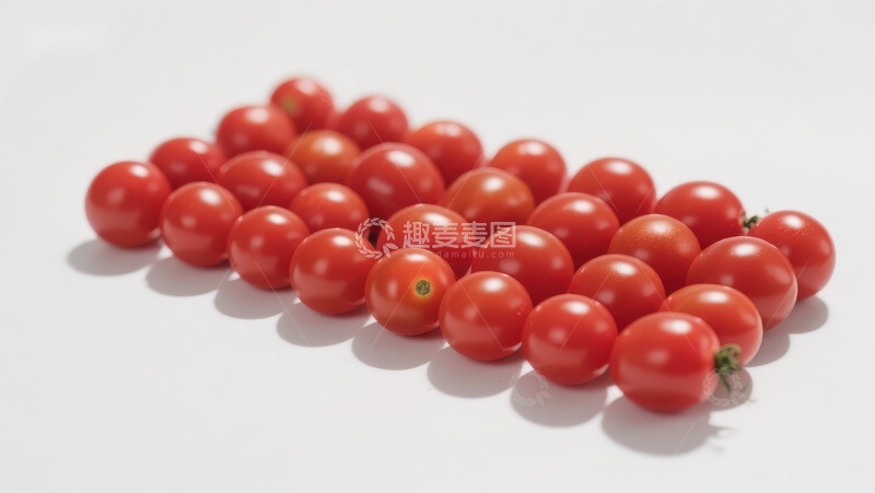 高清大图下载【趣麦麦图】新鲜樱桃番茄整齐排列