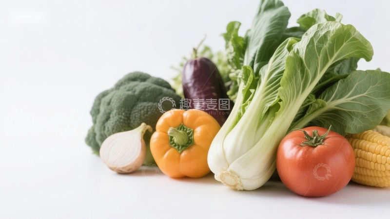 高清大图下载【趣麦麦图】新鲜蔬菜组合展示