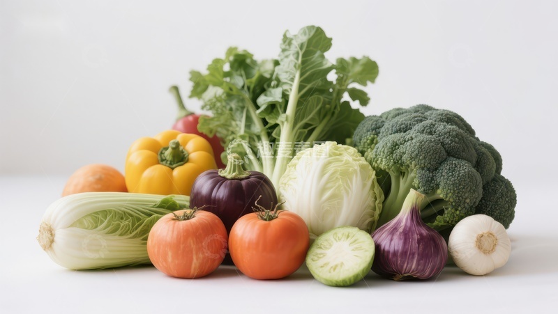 高清大图下载【趣麦麦图】新鲜蔬菜组合展示