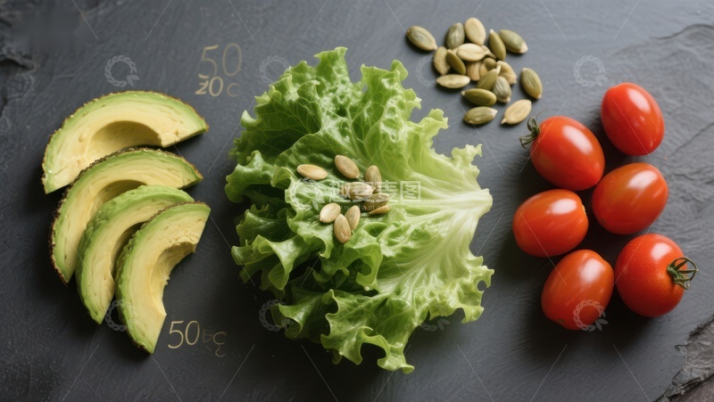 高清大图下载【趣麦麦图】新鲜蔬菜与水果的健康组合