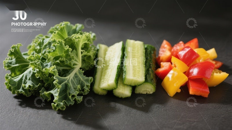 高清大图下载【趣麦麦图】新鲜蔬菜切片展示