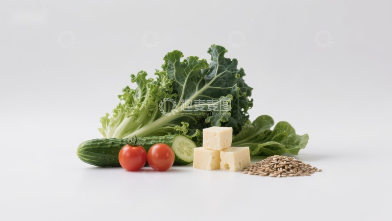 高清大图下载【趣麦麦图】新鲜蔬菜与奶酪组合