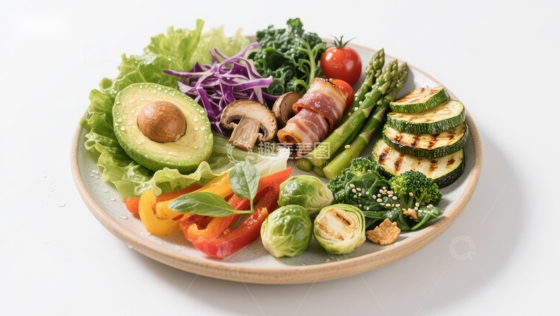 高清大图下载【趣麦麦图】新鲜蔬菜沙拉盘