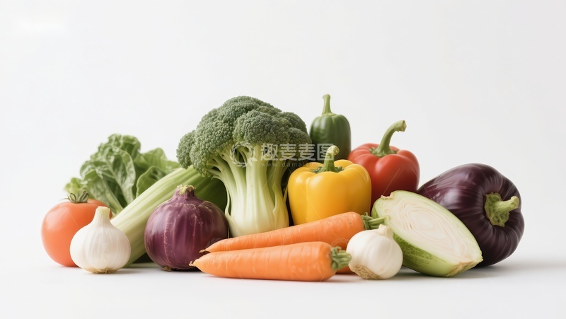 高清大图下载【趣麦麦图】新鲜蔬菜组合展示
