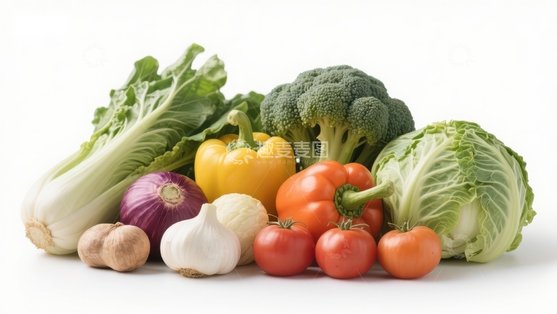 高清大图下载【趣麦麦图】新鲜蔬菜组合展示