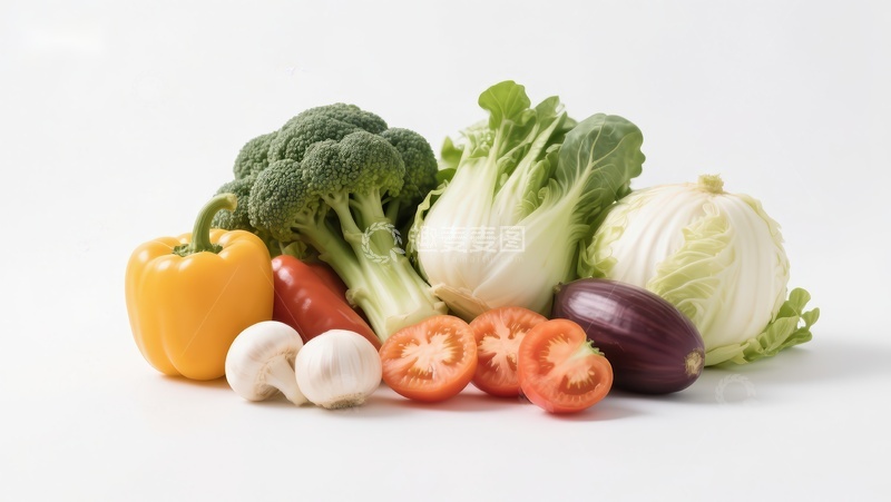 高清大图下载【趣麦麦图】新鲜蔬菜组合展示