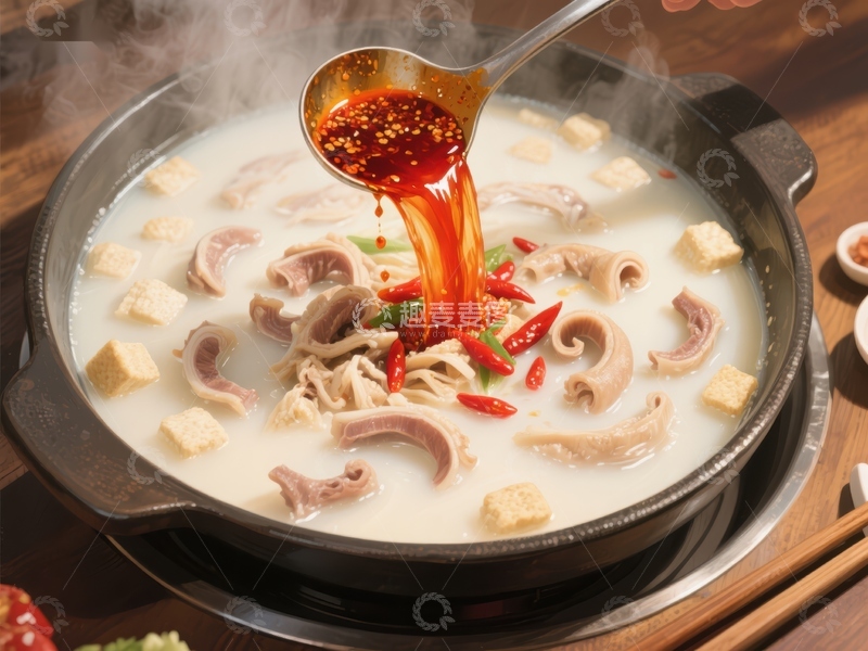 高清大图下载【趣麦麦图】-麻辣汤锅，热气腾腾的美食享受