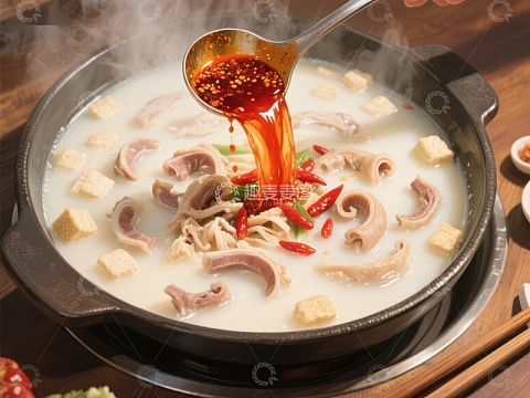 麻辣汤锅，热气腾腾的美食享受