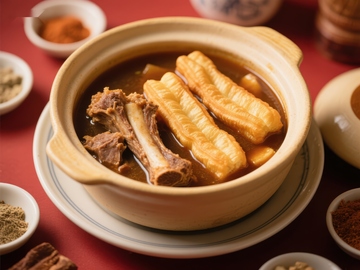 美味排骨炖油条，传统中式佳肴
