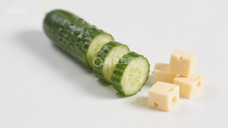 高清大图下载【趣麦麦图】切片黄瓜与奶酪块