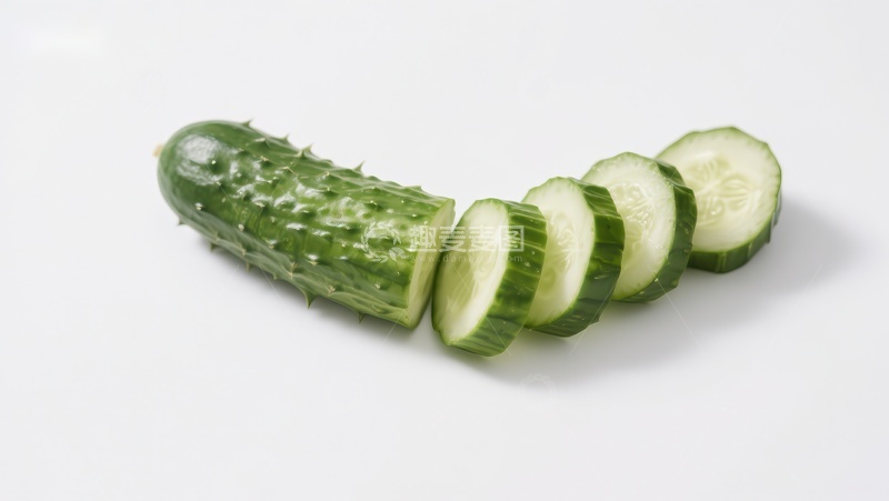 高清大图下载【趣麦麦图】新鲜黄瓜与切片展示