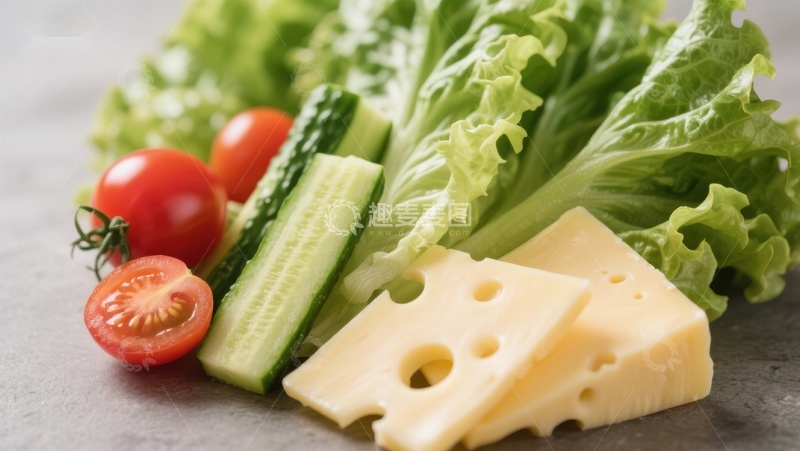 高清大图下载【趣麦麦图】新鲜蔬菜与奶酪组合