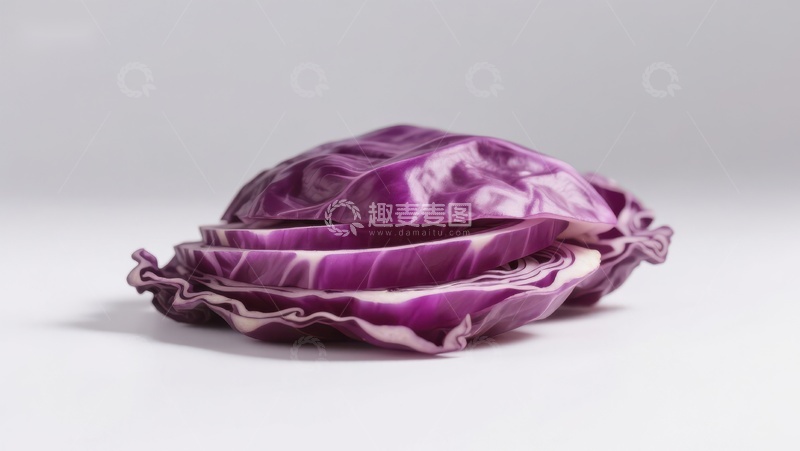 高清大图下载【趣麦麦图】新鲜紫甘蓝切片展示