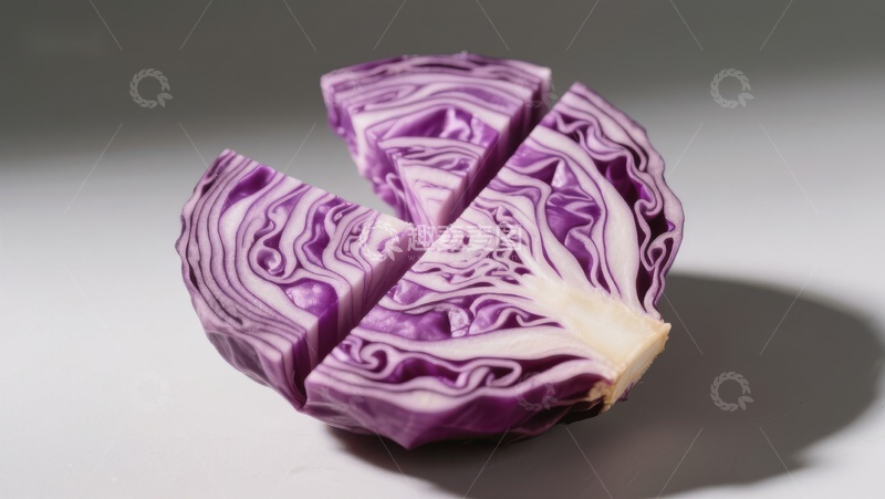 高清大图下载【趣麦麦图】切开的紫甘蓝特写