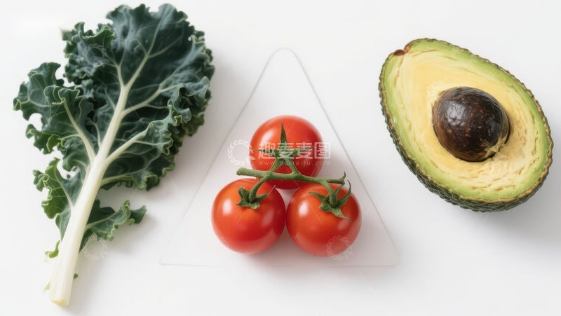 高清大图下载【趣麦麦图】新鲜蔬菜与水果的健康组合