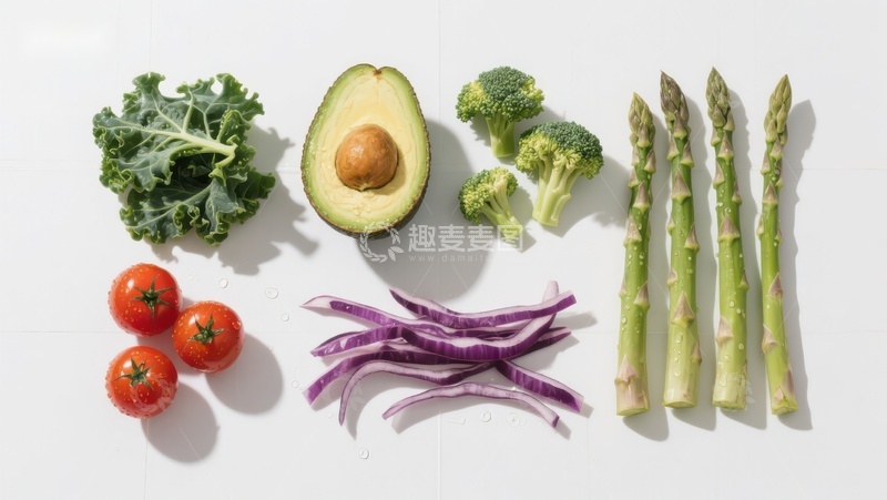 高清大图下载【趣麦麦图】新鲜蔬菜整齐排列