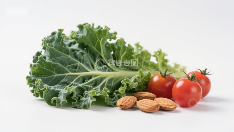 高清大图下载【趣麦麦图】新鲜蔬菜与坚果组合