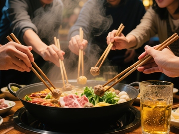 围炉共煮火锅，温馨聚餐时光