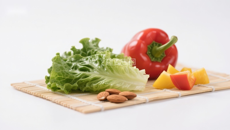 高清大图下载【趣麦麦图】新鲜蔬菜与坚果的健康组合