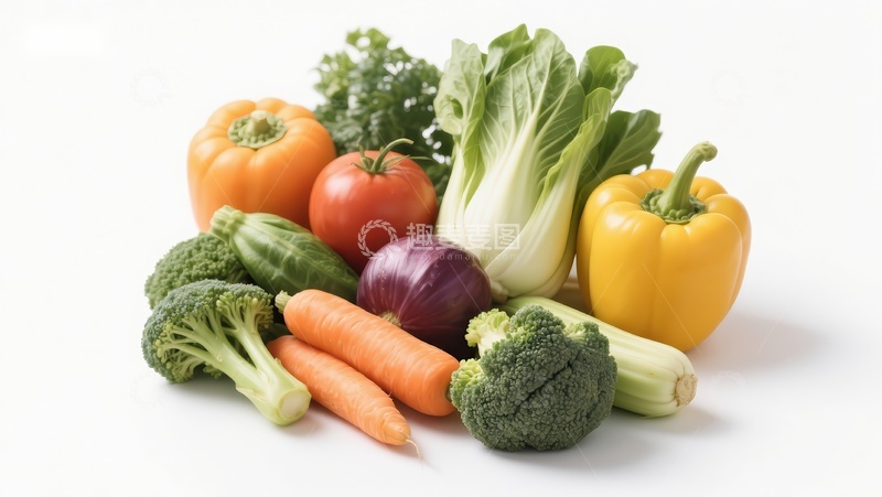 高清大图下载【趣麦麦图】新鲜蔬菜组合展示