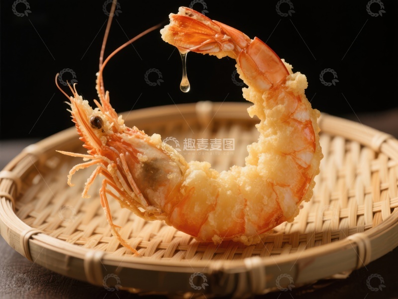 高清大图下载【趣麦麦图】金黄酥脆的天妇罗虾