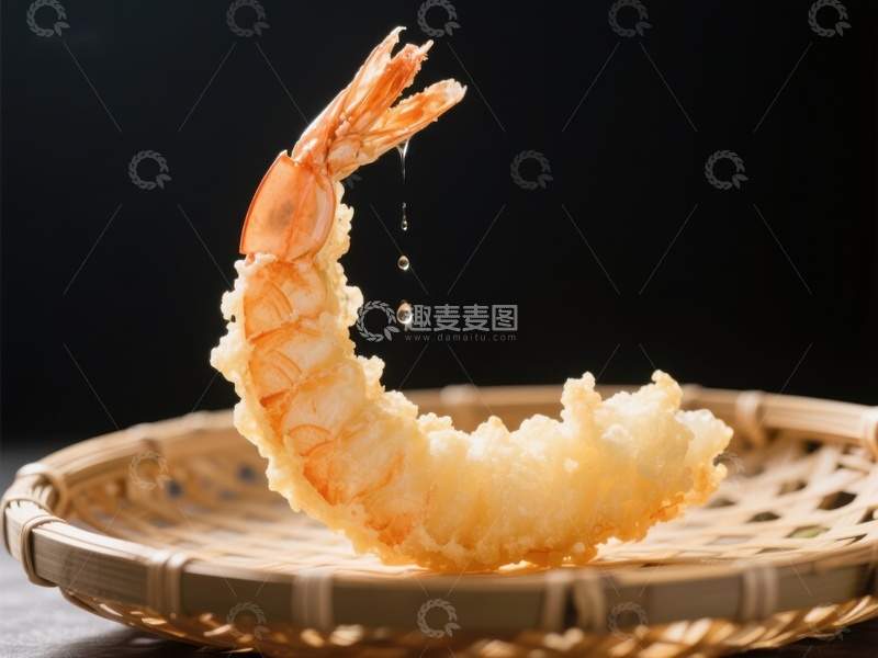 高清大图下载【趣麦麦图】金黄酥脆的天妇罗虾