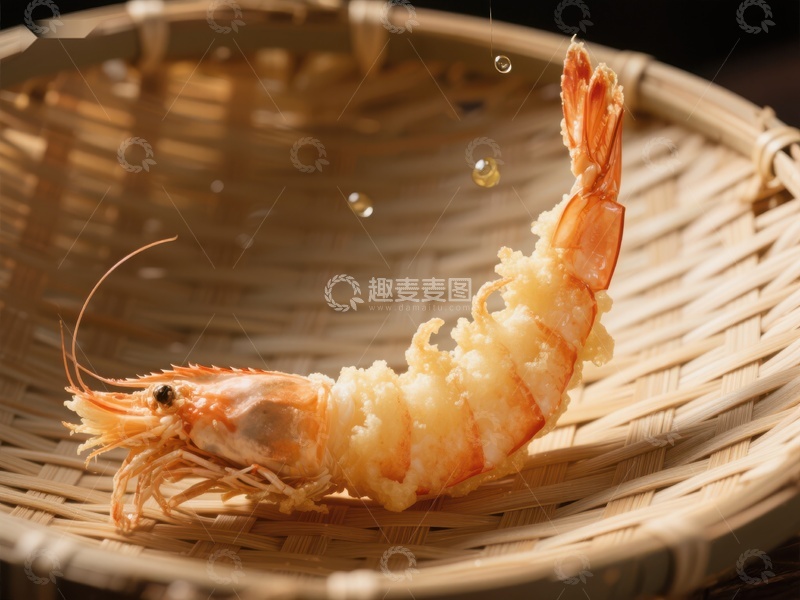 高清大图下载【趣麦麦图】金黄酥脆的天妇罗虾