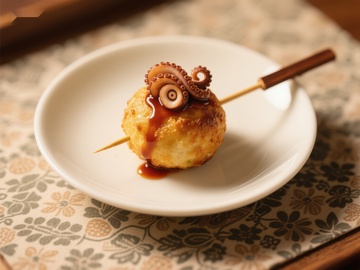 章鱼小丸子配酱汁