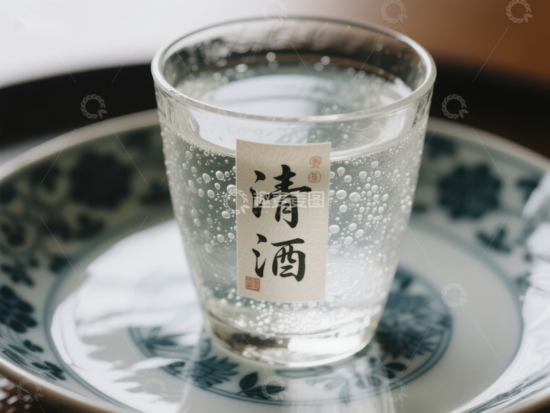 高清大图下载【趣麦麦图】清酒杯中的气泡与传统标签