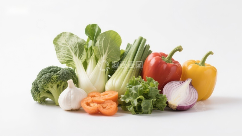 高清大图下载【趣麦麦图】新鲜蔬菜组合展示