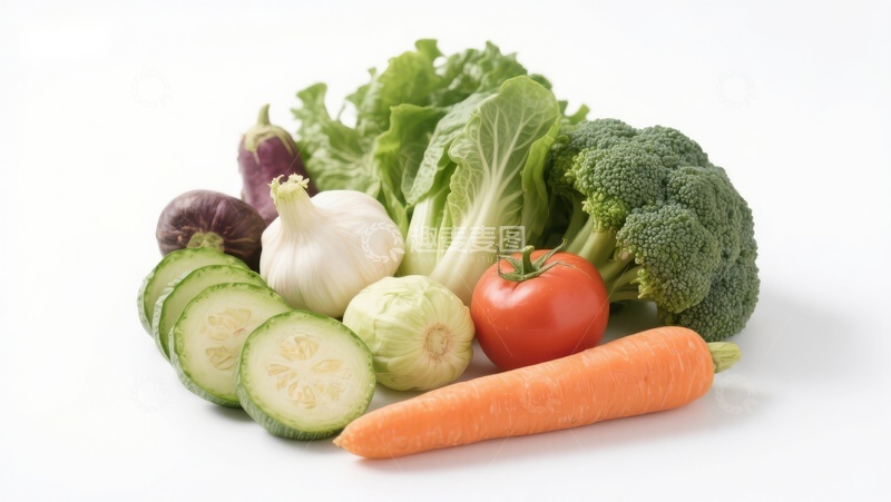 高清大图下载【趣麦麦图】新鲜蔬菜组合展示