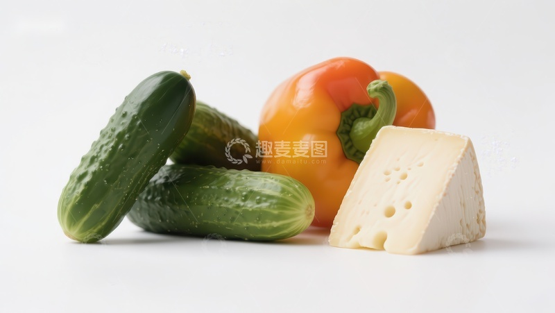 高清大图下载【趣麦麦图】新鲜蔬菜与奶酪组合