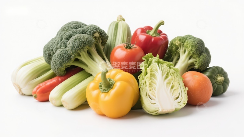 高清大图下载【趣麦麦图】新鲜蔬菜组合展示