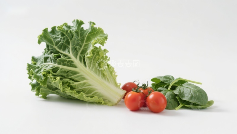 高清大图下载【趣麦麦图】新鲜生菜与樱桃番茄