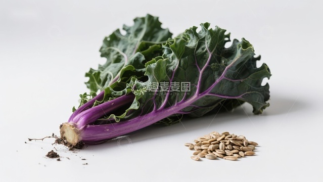 新鲜羽衣甘蓝与种子