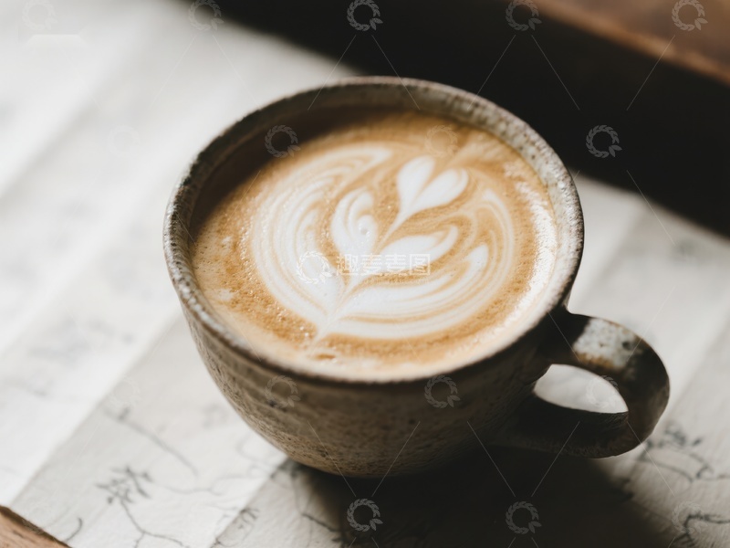 高清大图下载【趣麦麦图】陶瓷杯中的精美咖啡拉花