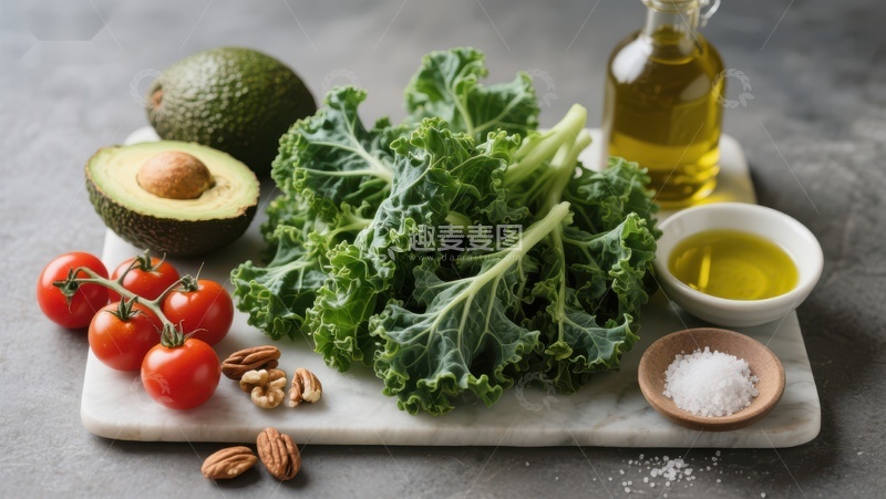 高清大图下载【趣麦麦图】新鲜蔬菜与健康食材组合